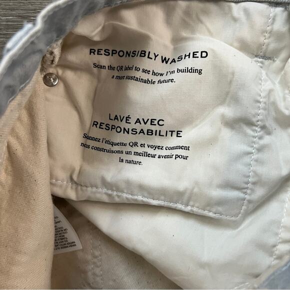 FRAME High Waist Baggy Jeans In Tropical Chambray Abstract Size 27 - Picture 6 of 9